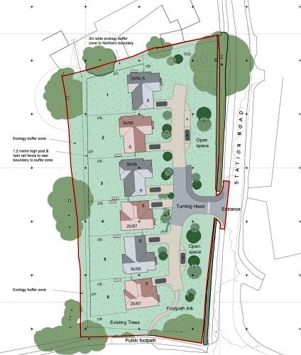 Briarsgate Homes bungalows plan, Station Road, Bentworth. 