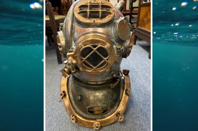 This vintage US Navy diving helmet has sold for £8,000 at John Nicholsons auctioneers in Fernhurst