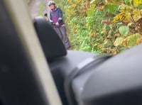 VIDEO: Watch standoff between lorry driver and cyclist in country lane