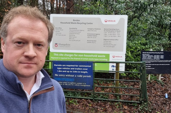 Parliamentary candidate Greg Stafford has launched a petition to save Bordon tip