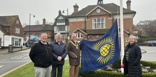 Haslemere Mayor waves the flag for Commonwealth Day