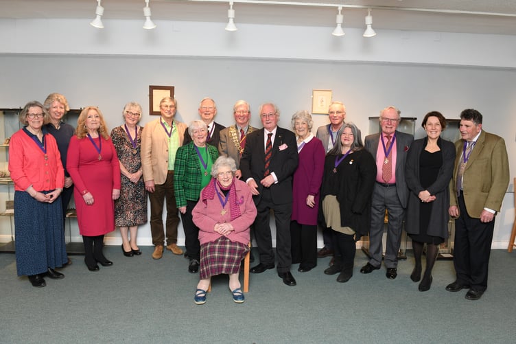 HASLEMERE VOLUNTEER AWARDS
HASLEMERE, SURREY
ENGLAND
MARCH 21st 2024
Haslemere Volunteer Award Scheme ceremony, honouring residents who have given selflessly to the community were presented at the Haslemere Town Councilâs annual meeting held at Haslemere Museum
The medals for the awards were donated by Sir Ray Tindle, the late proprietor of the Herald
The Haslemere Volunteer Award Scheme is run by volunteers and nominations are sought annually for those who have provided help and support to vulnerable members of the community during recent years
Recipients of The Haslemere Volunteer Award Scheme together with Members of the Panel and Hamish Donaldson - Chairman of the Panel who has served since its inauguration in 2010
(Photo by Malcolm Wells)
Standard reproduction rates apply, contact Malcolm Wells to arrange payment
malcolmrichardwells@gmail.com