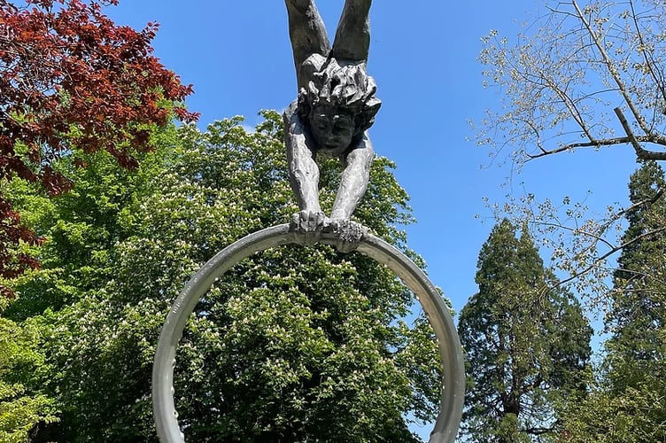 Sculpture on display in the Surrey sculpture exhibition (Ramster Hall and Garden)