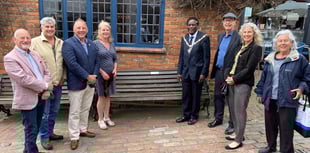 Sir Ray and Lady Tindle Bench unveiled at "spot they loved" in Farnham