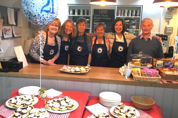 Volunteers (left to right) Camilla Hooper, Jennifer Kenny, Pauline Colcutt, Bridgette Archer, Annie Pritchard and Paul Farnham