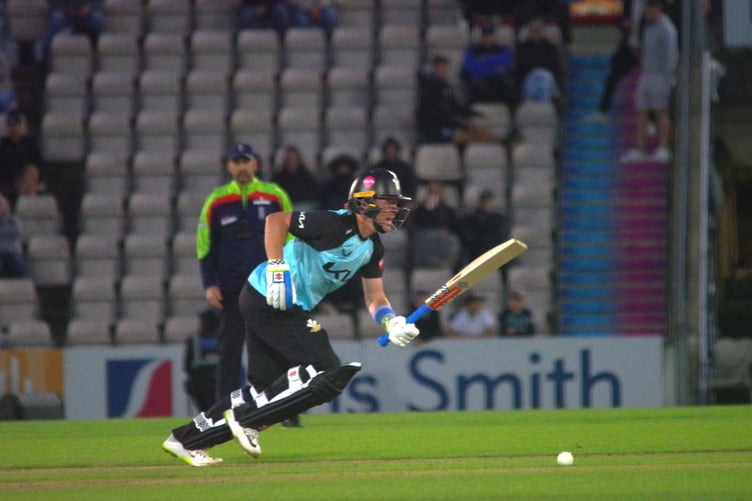 Ollie Pope in action earlier this season against Hampshire at the Utilita Bowl (Photo: Mark Sandom)