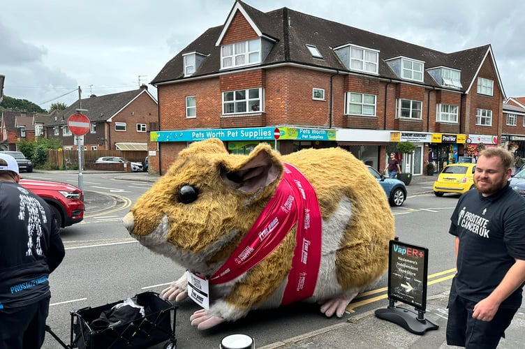 Tyre-one on his nationwide tour to raise funds and awareness for Prostate Cancer UK