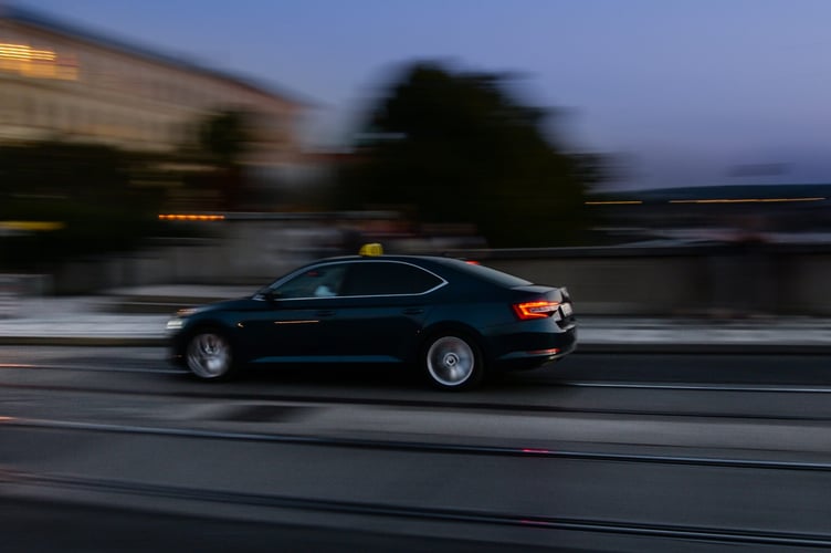 speeding car
