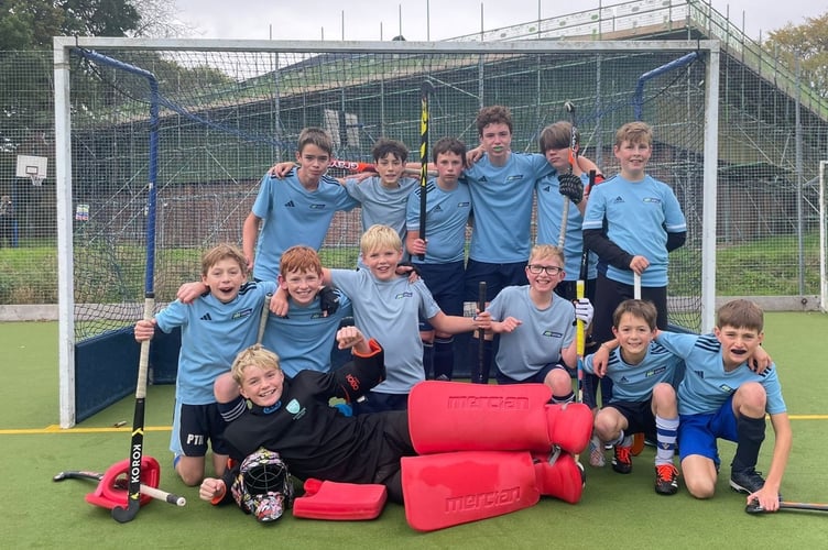 Petersfield Hockey Club's under-14 boys were all smiles after beating Southampton