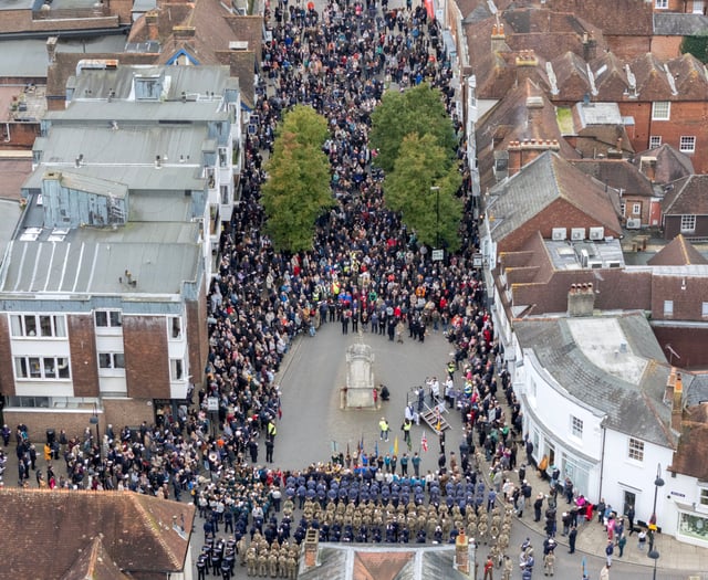 Record turnout for Petersfield's Remembrance Sunday service