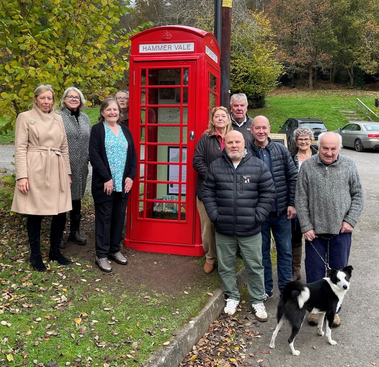 Residents of Hammer Vale & members of the Hammer Vale Phone Box Restoration Project