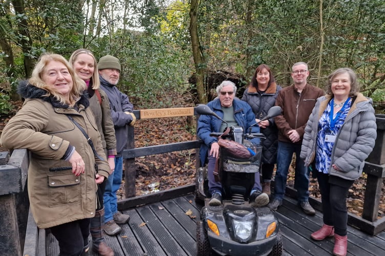 Parish Councillors with Poppy Hood, McCarthy & Stone, and Rick Bowley, Groundsman