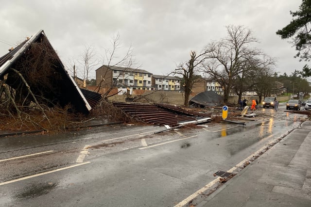 Trees downed and power lost as Storm Darragh leaves its mark