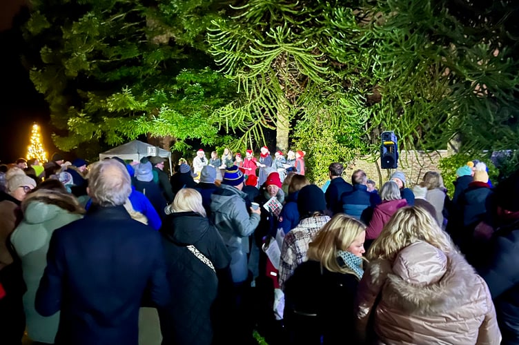 A large crowd gathered at Haslemere museum for the annual carol service