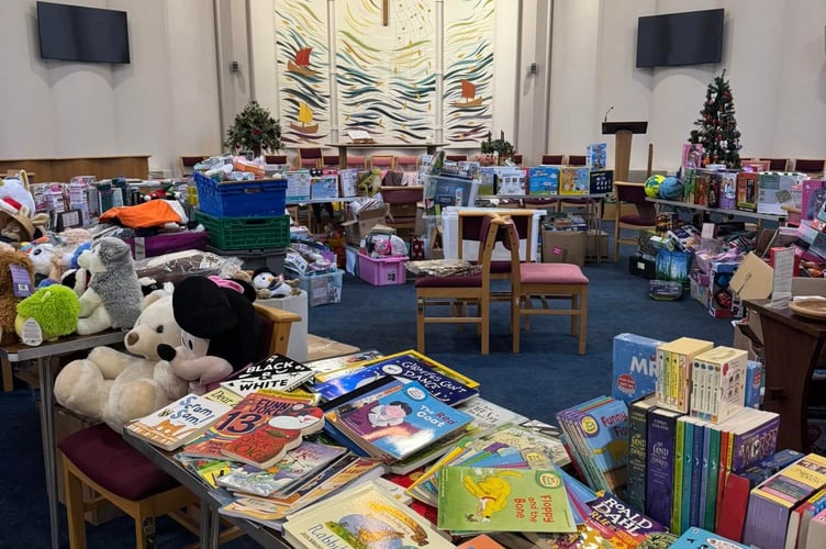 Haslemere Methodist Church became Santa's workshop for the food bank