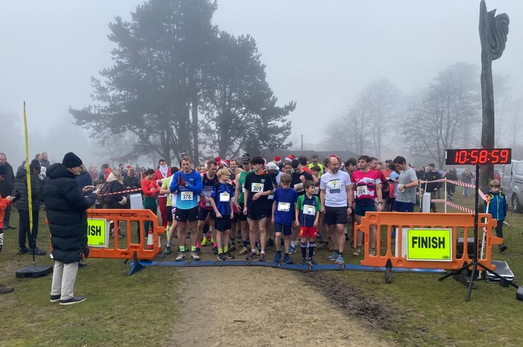 A misty morning was no deterrent for hundreds of runners on Boxing Day
