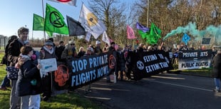 WATCH: Campaigners block Farnborough Airport in expansion plan protest