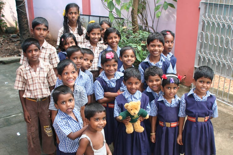 Children at the Chiks care home in Kerala.