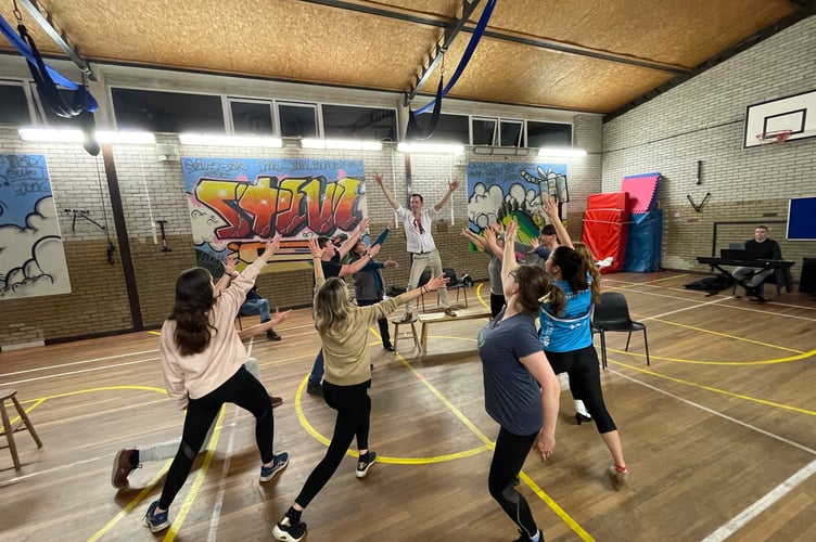 The Haslemere Players hard at work rehearsing Kiss Me Kate!