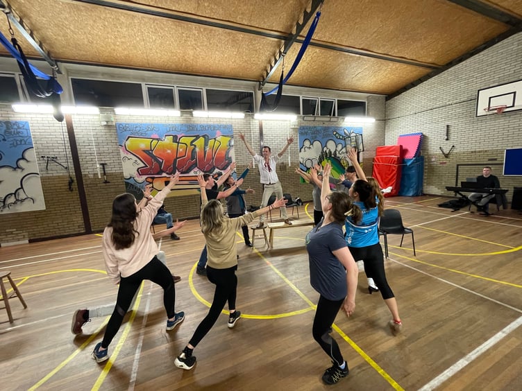 The Haslemere Players hard at work rehearsing Kiss Me Kate!