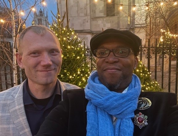 Stoke survivor and awareness campaigner Trevor Cruickshank with husband Chris