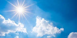 Sunny morning with afternoon showers, patchy rain tomorrow