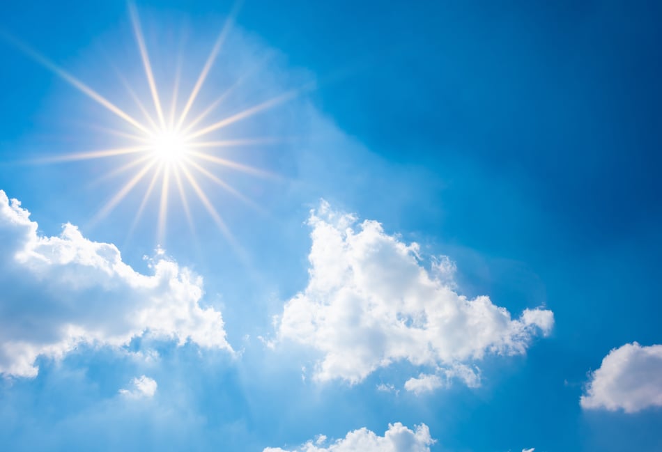Sunny today turning partly cloudy tomorrow