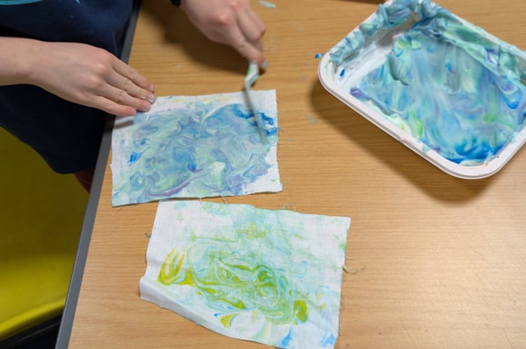 Marbling at Haslemere Museum