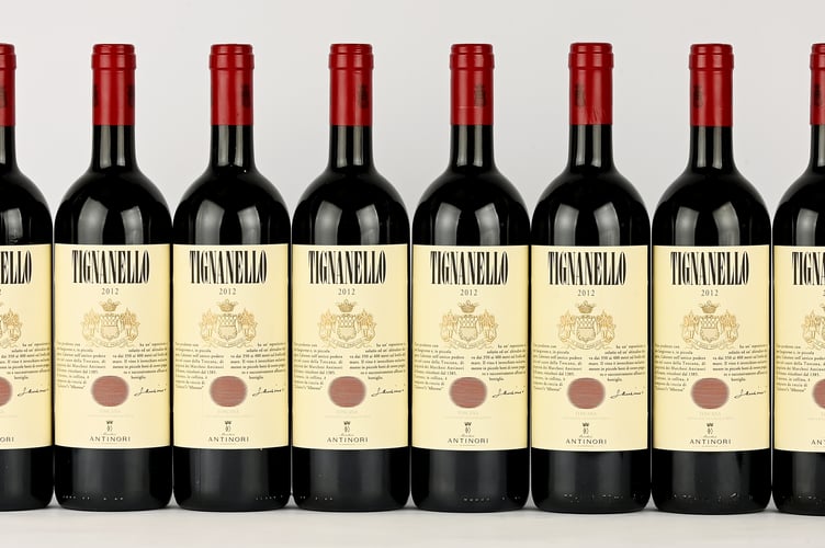 Eight bottles of Tignanello 2012, Antinori Italian wine are up for auction at Ewbank's.
