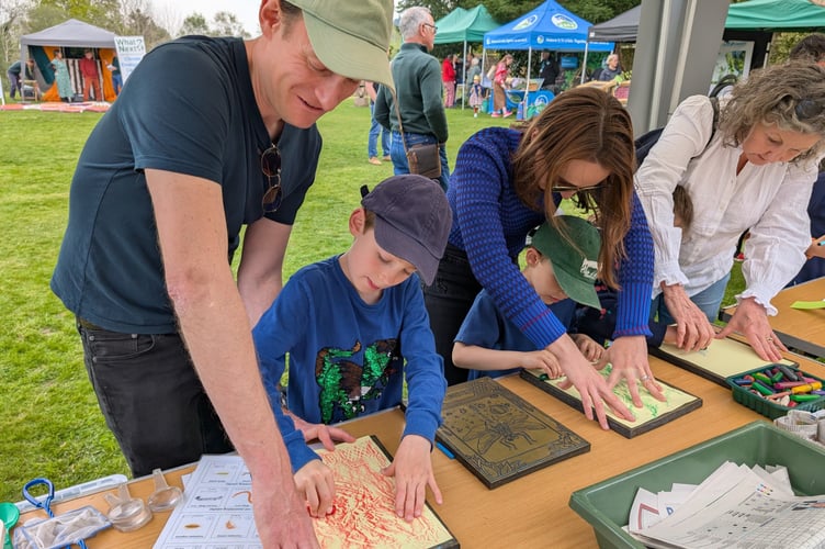 Earth Day event natural history brass rubbing