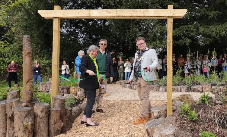 Sensory garden opening with Mayor, Oliver Leach and Museum Chair, Melanie Odell
