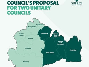 Surrey County Council plans two mega authorities