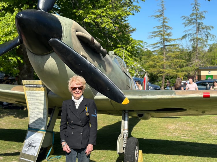 Veteran Jane Knox-Wilson, 98,  was guest of honour at the town’s VE Day celebration on Lion Green
