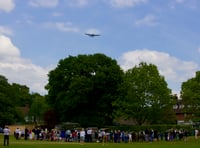 WATCH: Lancaster bomber flies over school to honour Dambuster hero