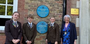 Blue plaque unveiled at Hindhead school for WWII hero