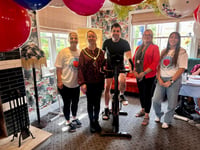 Wheels get turning on pub's 24-hour indoor charity bike ride