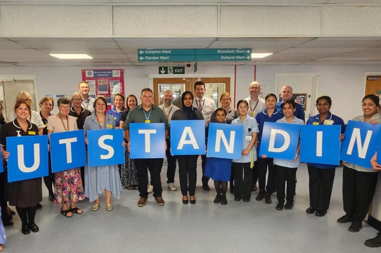 Royal Surrey NHS Foundation Trust staff celebrate CQC Outstanding