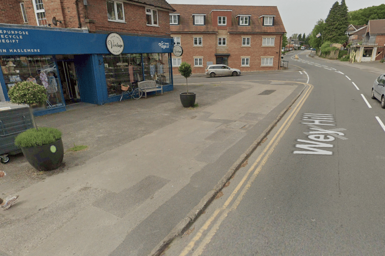 Proposed site for the digital billboard outside The Vintage Store on Junction Place, Haslemere.