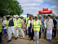 Hundreds take to the Surrey Hills for milestone charity walk