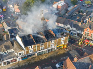 Major fire breaks out in Petersfield above town centre shops
