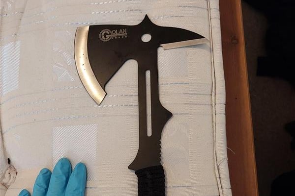 A weapon seized during Hampshire Police's County Lines drugs operations in June, 2025.