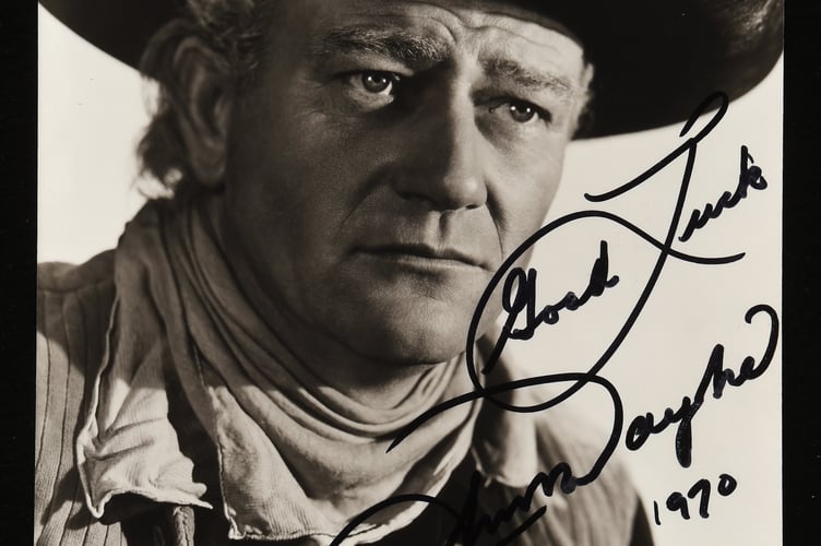 John Wayne's autograph.