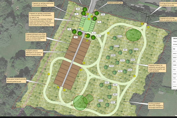 The approved site plan off Churt Rd
