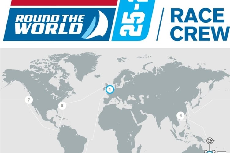 The Clipper 2025–26 Round the World Yacht Race route covers 40,000 nautical miles across eight legs and six ocean crossings