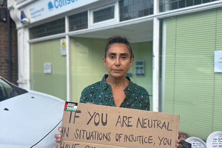 Haneen Said shares her family’s story of displacement while protesting for justice and humanitarian aid
