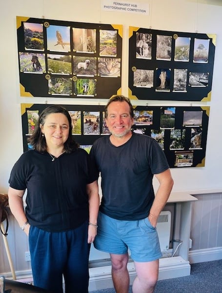 Hub Volunteer Sarah Brown and Chris Gorman