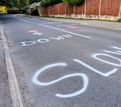 Villager leaves their mark as drivers see red and white