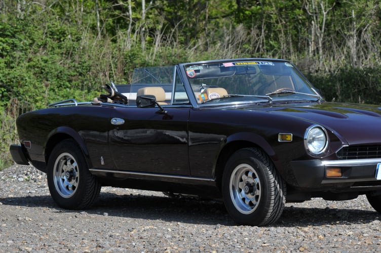 The 1978 Fiat Spider 124 1800cc left-hand drive model.