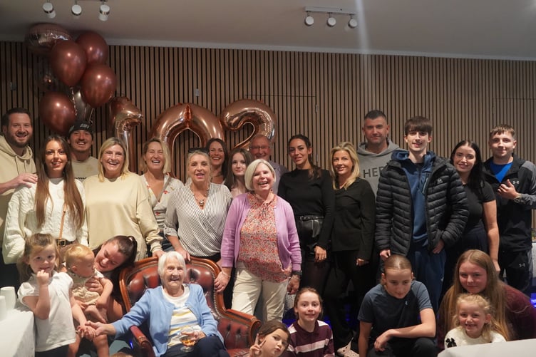 Connie's family at her 102nd Birthday