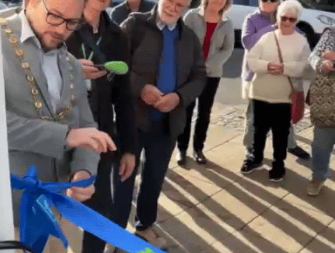Chris Paige ribbon cutting Winton House